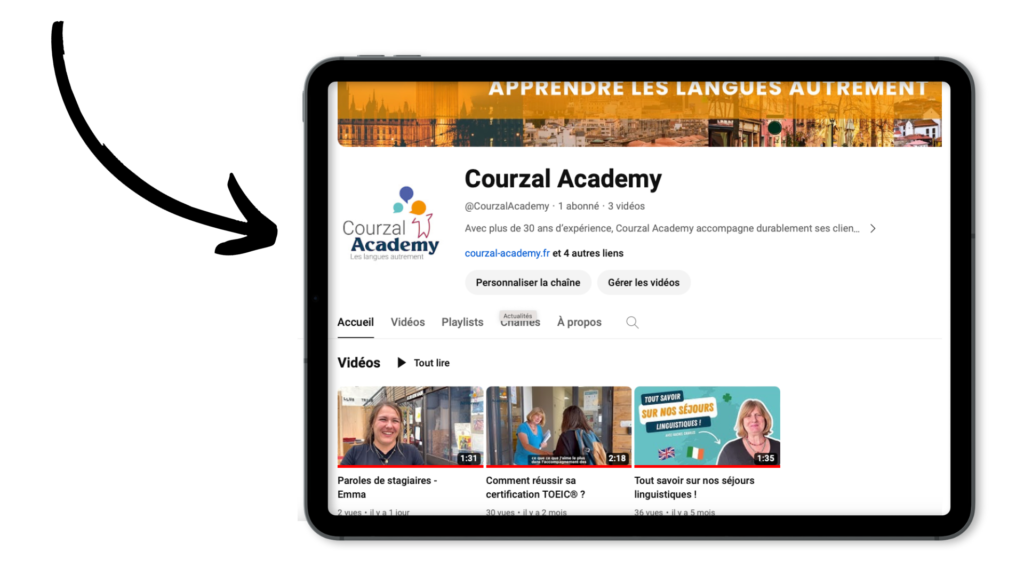 Une chaîne YouTube pour Courzal Academy