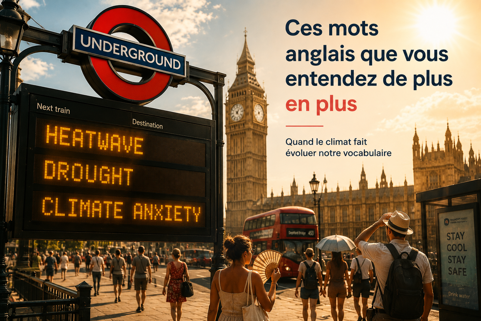 « Heatwave », « drought », « climate anxiety » : ces mots anglais que vous entendez de plus en plus